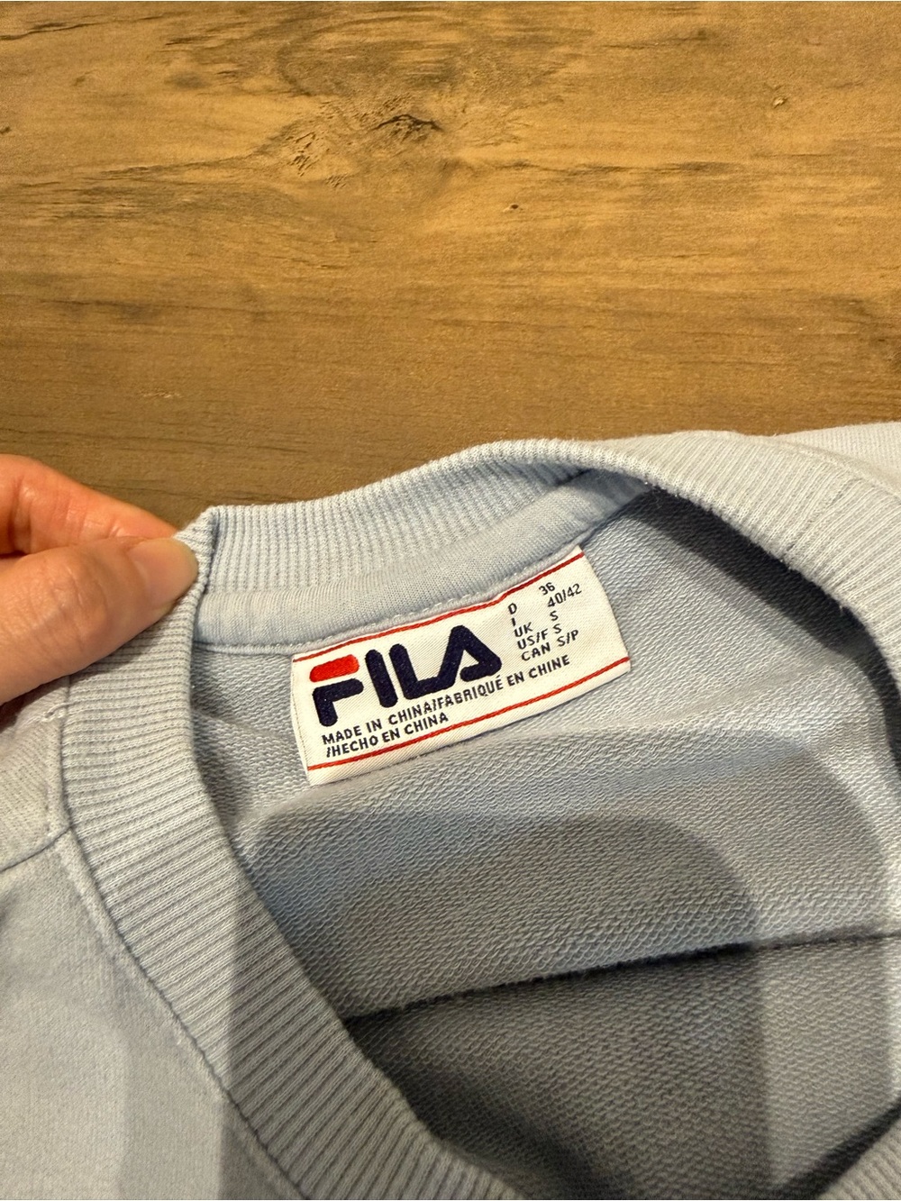 FILA Women’s Light Blue Crewneck Sweater